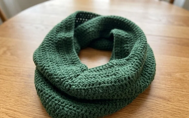 Easy Crochet Infinity Scarf: Free Beginner Pattern