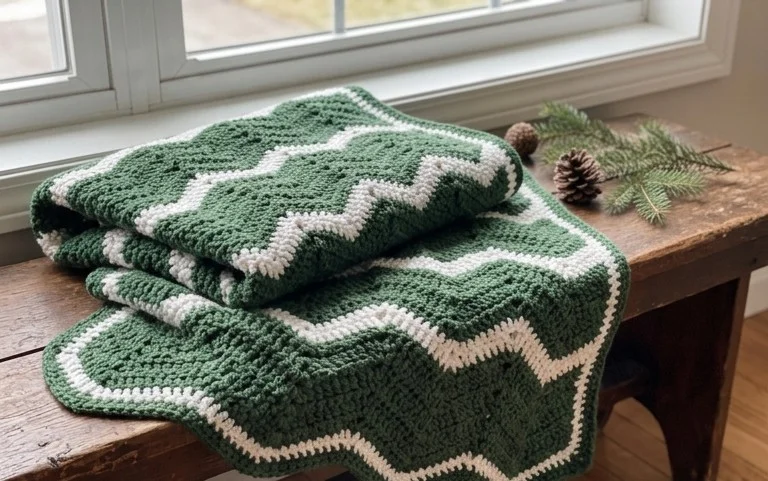 Easy Christmas Blanket: Free Crochet Pattern Guide
