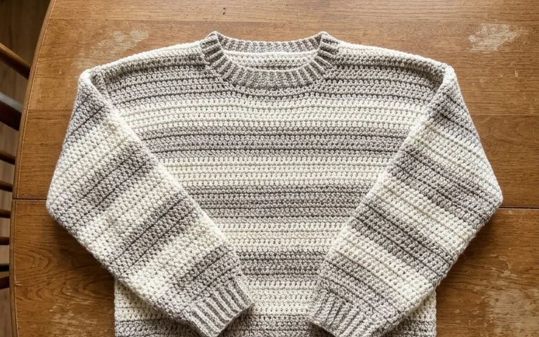 Easy Beginner Crochet Sweater: Free Step-by-Step Pattern