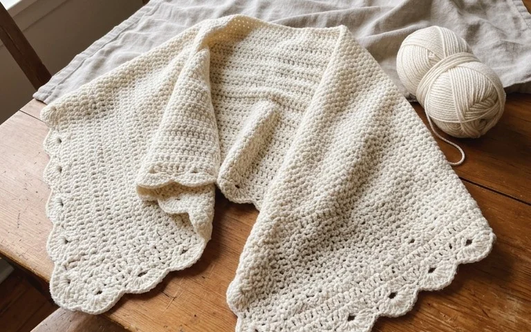 Easy Scallop Wrap Crochet Pattern: Free Step-by-Step Guide