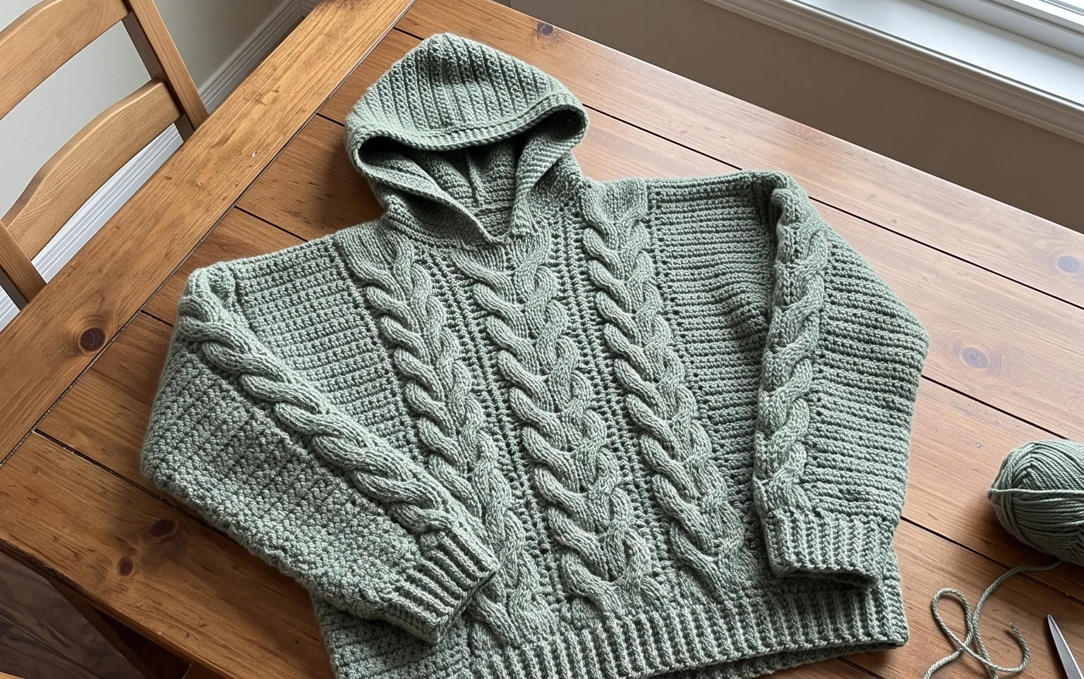 Easy Cable Stitch Hoodie: Free Pattern & Step-by-Step Video