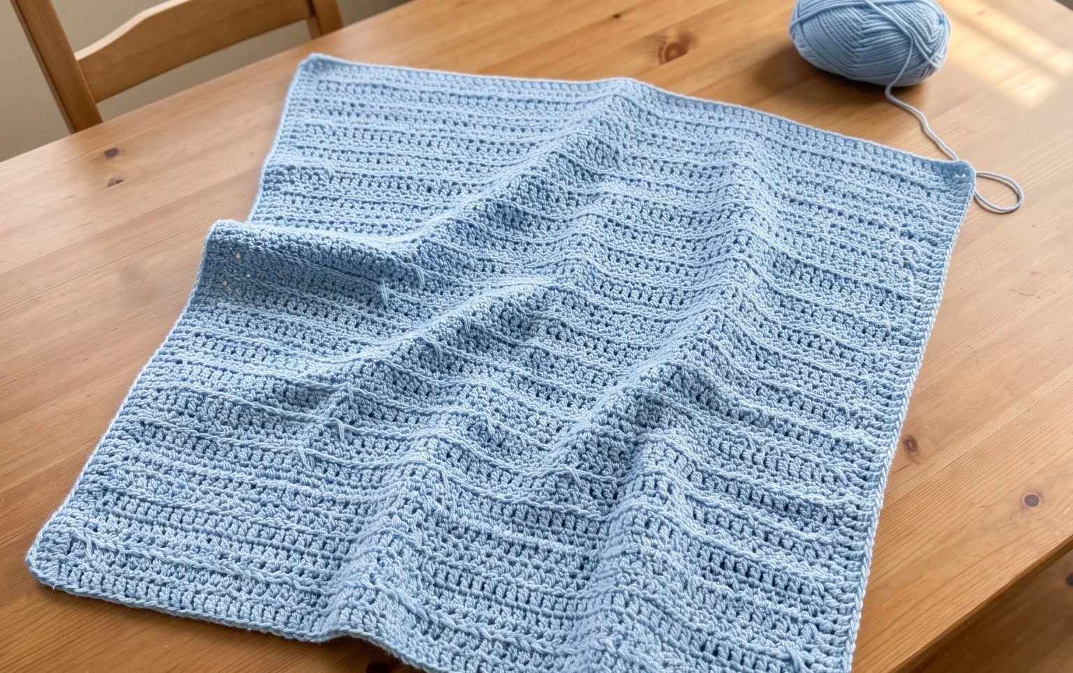 Crossed Double Crochet Baby Blanket: Free Easy Pattern